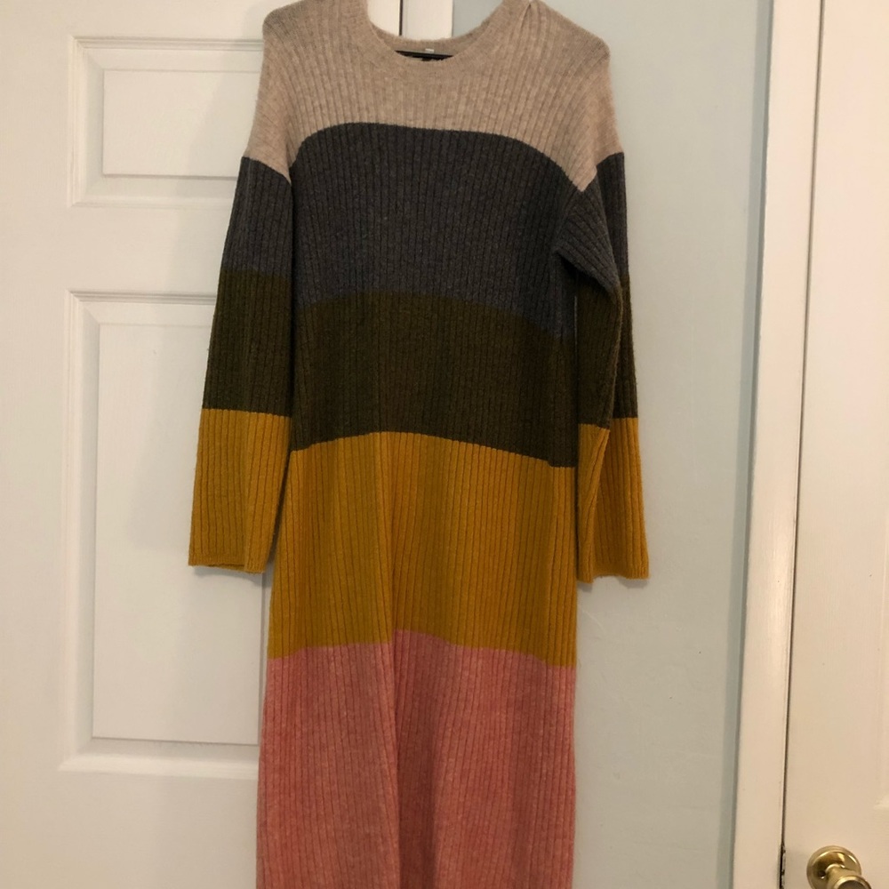 Madewell colorblock sweater dress